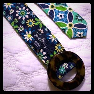 🔥Fun VERA BRADLEY Reversible Belt - Blue & Green
